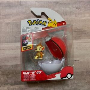 Pokemon Clip and Go Chimchar and Poke Ball NEW